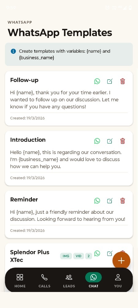 FieldPulse WhatsApp templates ready to share